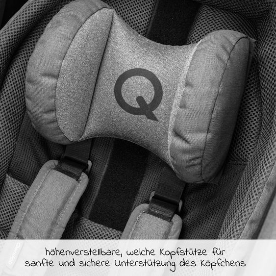 Qeridoo Hängematte Plus mit Sicherheitsrahmen für Babytransport - Grau