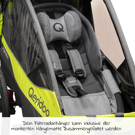 Qeridoo Hängematte Plus mit Sicherheitsrahmen für Babytransport - Grau