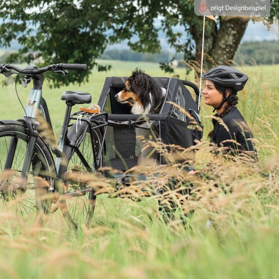 Qeridoo Hundeanhänger Nacho M auch als Buggy nutzbar mit Kupplung  bis 42 kg - Green