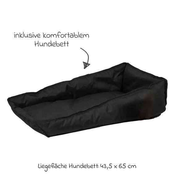 Qeridoo Hundeanhänger Nacho M auch als Buggy nutzbar mit Kupplung  bis 42 kg - Green