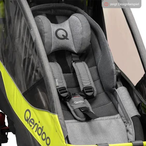 Qeridoo Kinderfahrradanhänger & Buggy QUPA 1 für 1 Kind mit Kupplung, Blattfeder-Dämpfsystem (bis 50 kg) - Blue