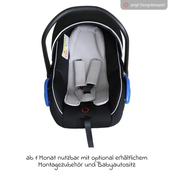 Qeridoo Kinderfahrradanhänger & Buggy QUPA 1 für 1 Kind mit Kupplung, Blattfeder-Dämpfsystem (bis 50 kg) - Blue