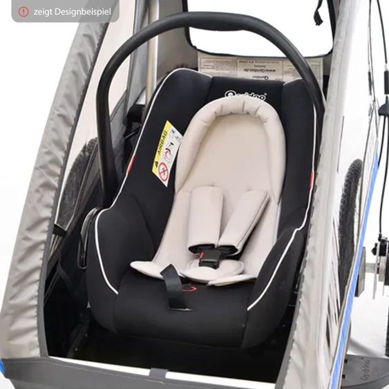 Qeridoo Kinderfahrradanhänger & Buggy QUPA 1 für 1 Kind mit Kupplung, Blattfeder-Dämpfsystem (bis 50 kg) - Blue