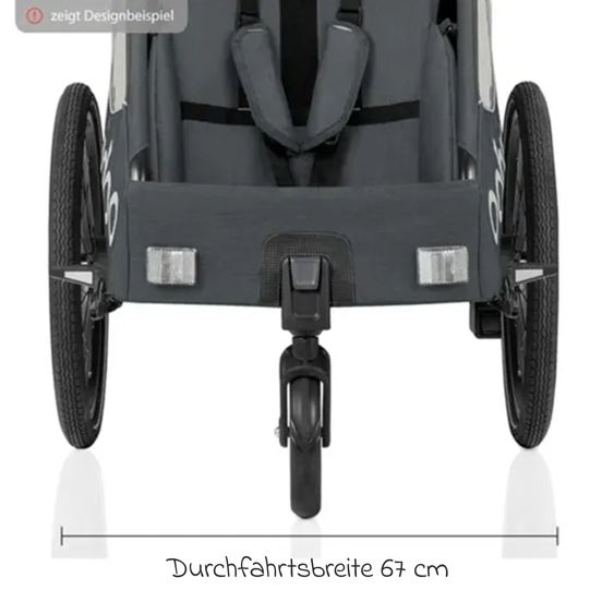 Qeridoo Kinderfahrradanhänger & Buggy QUPA 1 für 1 Kind mit Kupplung, Blattfeder-Dämpfsystem (bis 50 kg) - Blue