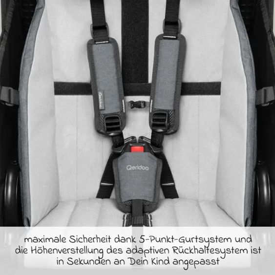 Qeridoo Kinderfahrradanhänger & Buggy Sportrex 1 lt. Edition für 1 Kind mit Kupplung, Dämpfsystem (bis 50 kg) - Lime Green