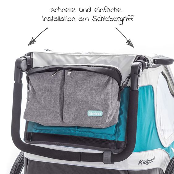 Qeridoo Qeridoo Tasche Organizer für den Schiebergriff - Grau