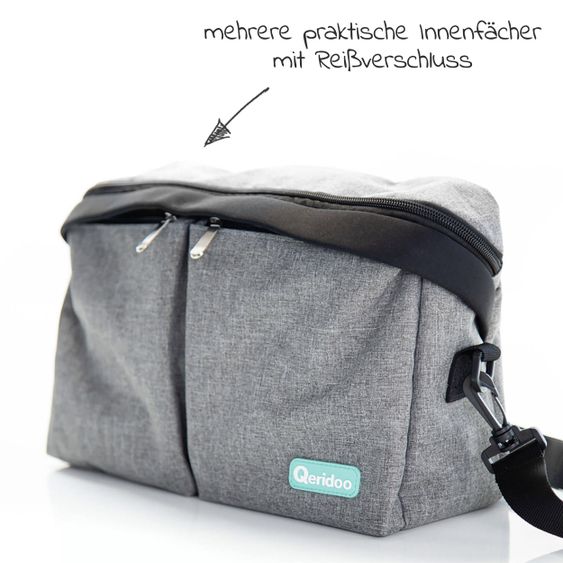 Qeridoo Qeridoo Tasche Organizer für den Schiebergriff - Grau