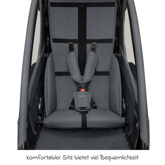 Qeridoo Kinderfahrradanhänger & Buggy QUPA 1 für 1 Kind mit Kupplung, Blattfeder-Dämpfsystem (bis 50 kg) - Lime