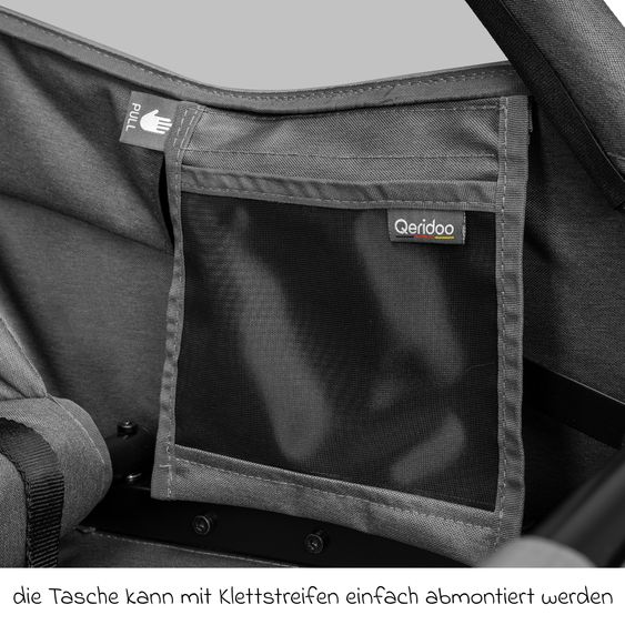 Qeridoo Kinderfahrradanhänger & Buggy QUPA 1 für 1 Kind mit Kupplung, Blattfeder-Dämpfsystem (bis 50 kg) - Lime