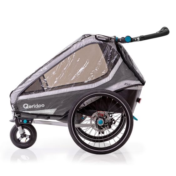 Qeridoo Regenschutz für Fahrradanhänger Kidgoo 1