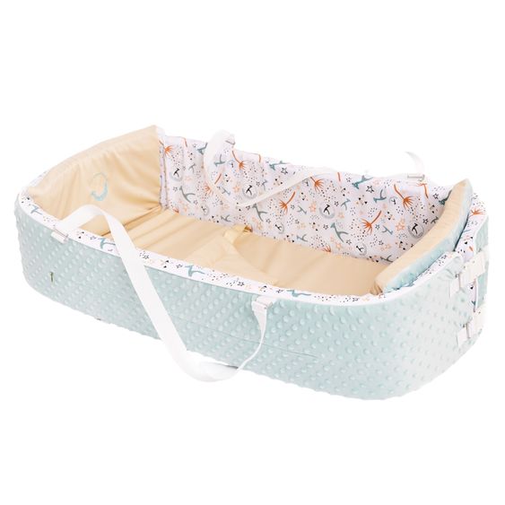 QuarttoLino 4 in 1 Babynest für Hochstuhl Quarttolino ab Geburt nutzbar - Blau Weiß