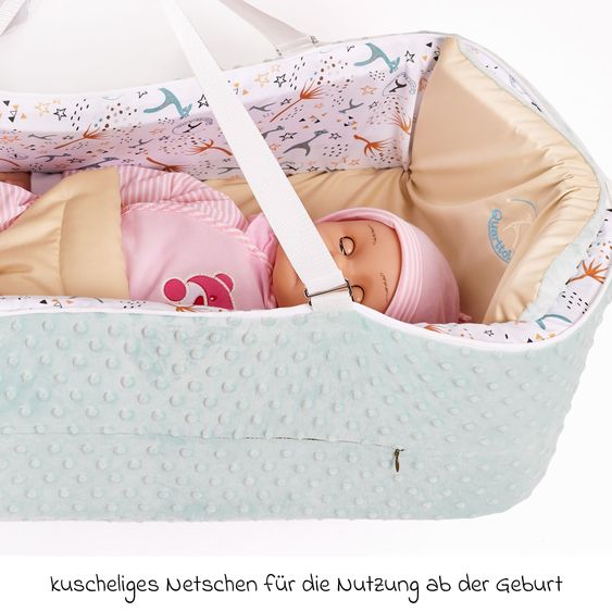 QuarttoLino 4 in 1 Babynest für Hochstuhl Quarttolino ab Geburt nutzbar - Blau Weiß