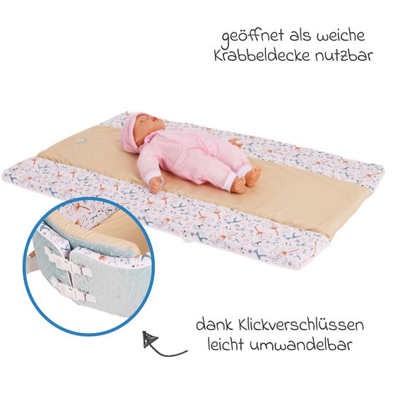 QuarttoLino 4 in 1 Babynest für Hochstuhl Quarttolino ab Geburt nutzbar - Blau Weiß