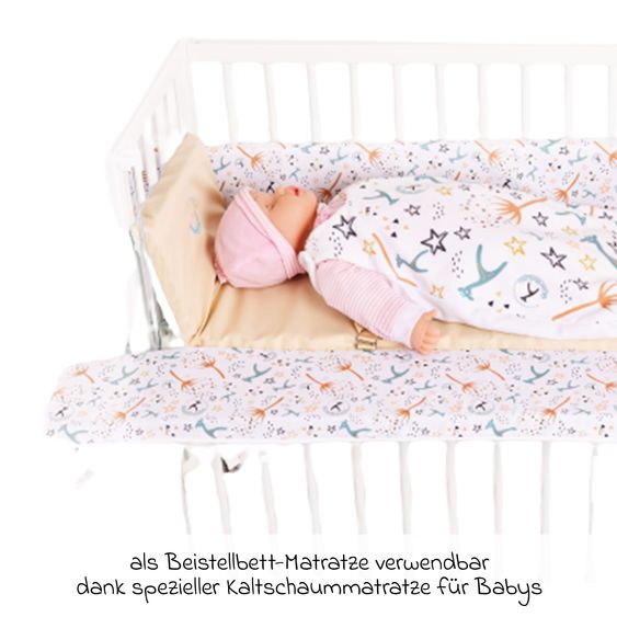 QuarttoLino 4 in 1 Babynest für Hochstuhl Quarttolino ab Geburt nutzbar - Blau Weiß