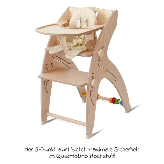 QuarttoLino 5 Punkt Sicherheitsgurt für Hochstuhl Quarttolino - Beige