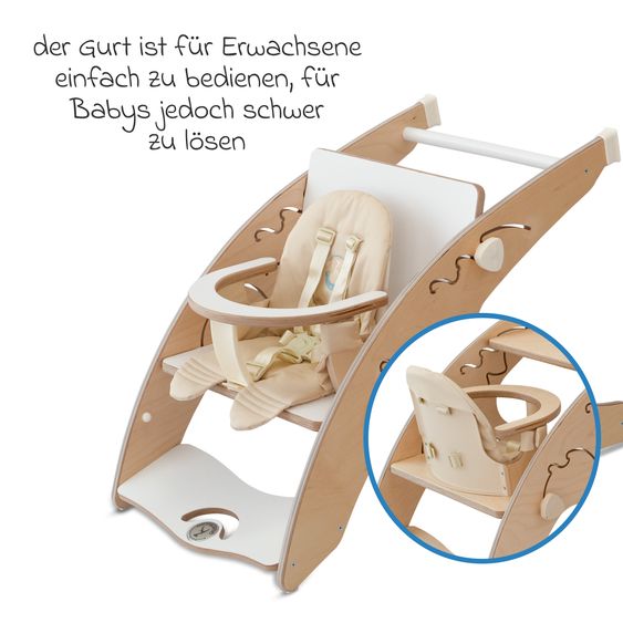 QuarttoLino 5 Punkt Sicherheitsgurt für Hochstuhl Quarttolino - Beige