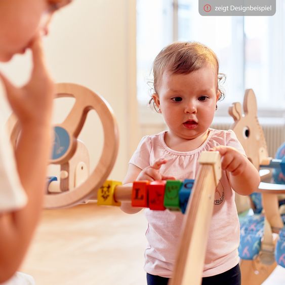 QuarttoLino Seggiolone multifunzionale in legno - seggiolone, altalena, scala, torre di apprendimento e sdraietta per bambini in uno, utilizzabile fino a 150 kg - verde