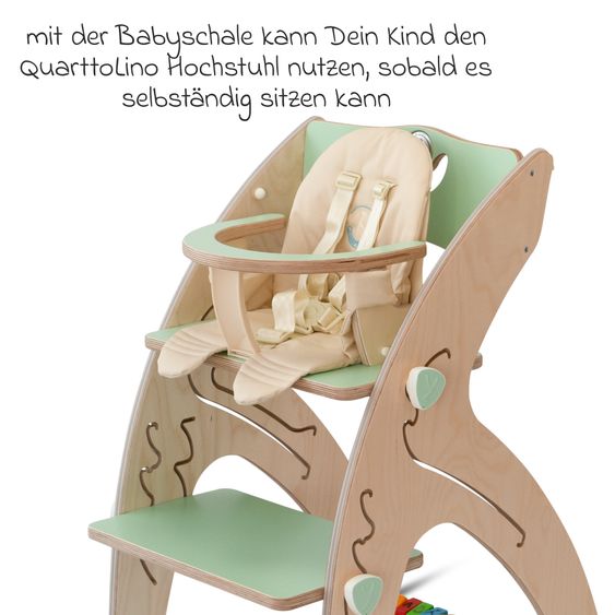 QuarttoLino Baby insert for Quarttolino high chair - Green