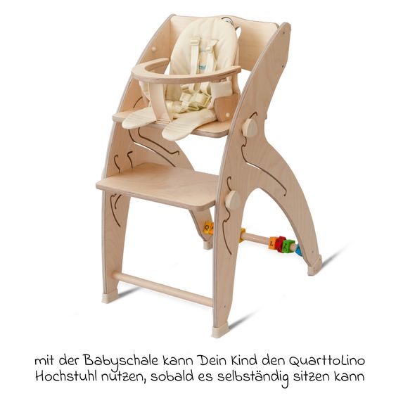 QuarttoLino Baby insert for Quarttolino high chair - nature