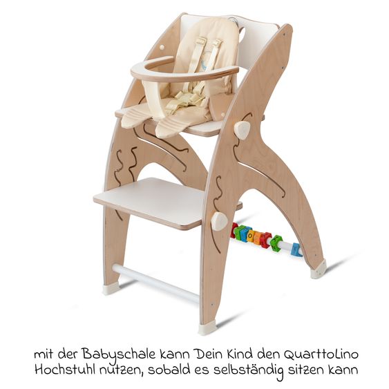 QuarttoLino Baby insert for Quarttolino high chair - White