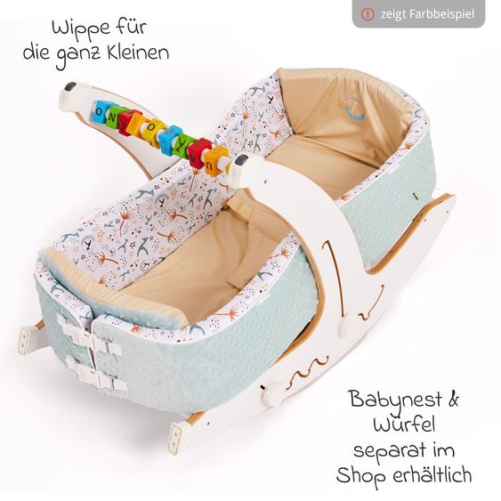 QuarttoLino Multifunktionaler Hochstuhl-Set inkl. Babysitz, Tischplatte, Spielwürfel, Sicherheitsgurt - Hochstuhl, Schaukel, Treppe, Lerntower & Babywippe in einem bis 150 kg nutzbar - Grau