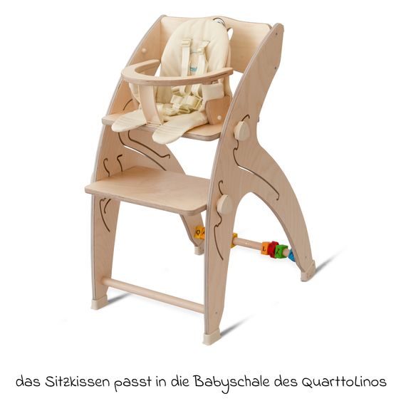 QuarttoLino Sitzkissen Baumwolle für den Babyeinsatz - Natur