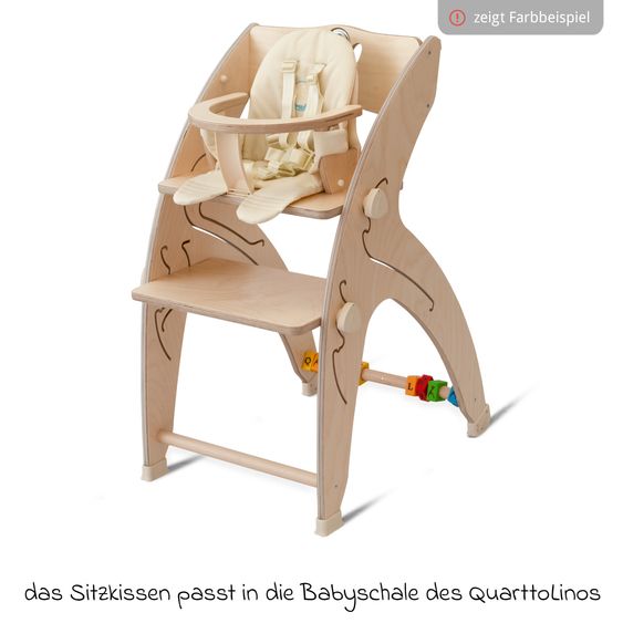 QuarttoLino Sitzkissen Polyamid für den Babyeinsatz - Grau