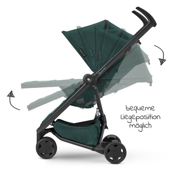 Quinny Buggy & Sportwagen Zapp Flex Einhand-Faltung, Liegeposition, nur 6,3 kg - Green