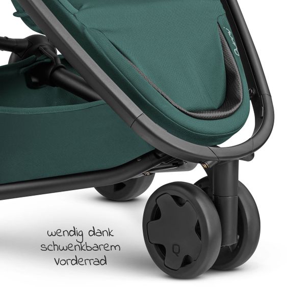 Quinny Buggy & Sportwagen Zapp Flex Einhand-Faltung, Liegeposition, nur 6,3 kg - Green