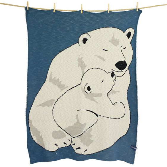quschel Babydecke / Kuscheldecke - Klein Hertha - aus 100% Bio-Baumwolle - Gr. 80 x 100 cm