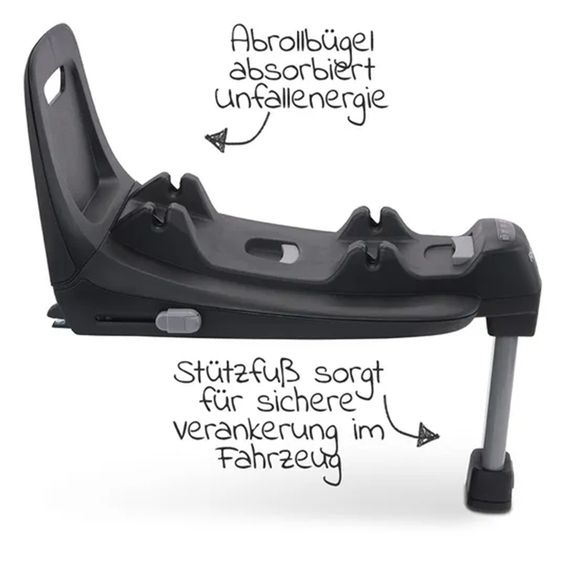 Recaro 2 in 1 child seat set baby seat Avan & Reboarder Kio incl. Isofixbase from birth to 4 years - Prime - Silent Grey