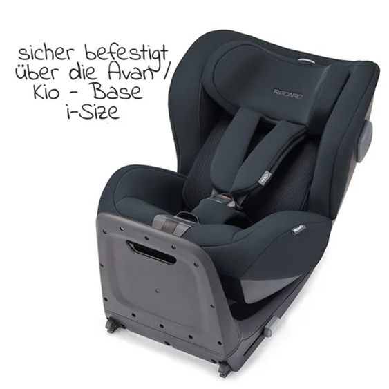 Recaro 2 in 1 Kindersitz-Set Babyschale Avan & Reboarder Kio inkl. Isofixbase ab Geburt bis 4 Jahre - Select - Night Black