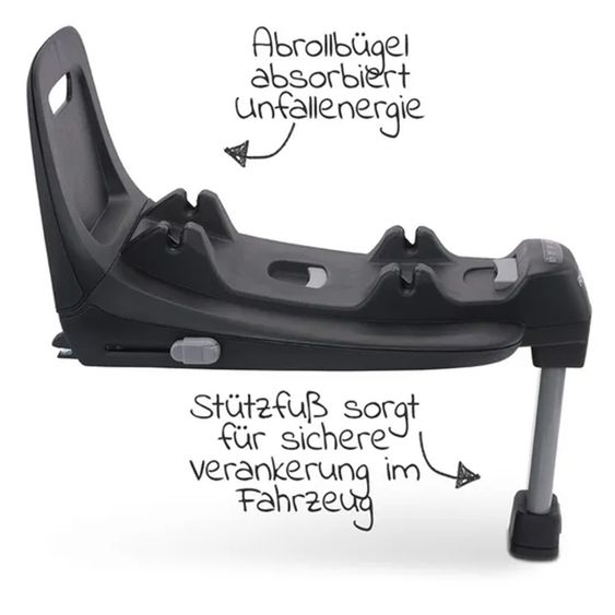 Recaro 2 in 1 Kindersitz-Set Babyschale Avan & Reboarder Kio inkl. Isofixbase ab Geburt bis 4 Jahre - Select - Night Black