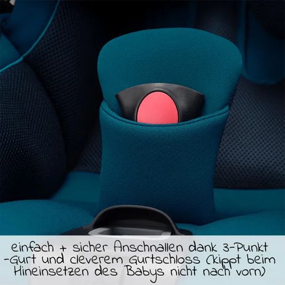 Recaro 2 in 1 Kindersitz-Set Babyschale Avan & Reboarder Kio inkl. Isofixbase ab Geburt bis 4 Jahre - Select - Teal Green
