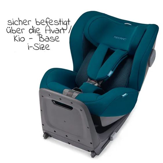 Recaro 2 in 1 Kindersitz-Set Babyschale Avan & Reboarder Kio inkl. Isofixbase ab Geburt bis 4 Jahre - Select - Teal Green