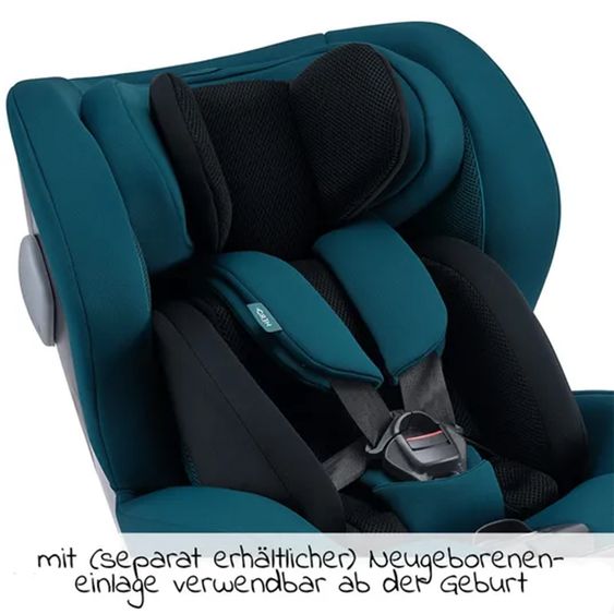 Recaro 2 in 1 Kindersitz-Set Babyschale Avan & Reboarder Kio inkl. Isofixbase ab Geburt bis 4 Jahre - Select - Teal Green