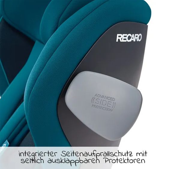 Recaro 2 in 1 Kindersitz-Set Babyschale Avan & Reboarder Kio inkl. Isofixbase ab Geburt bis 4 Jahre - Select - Teal Green