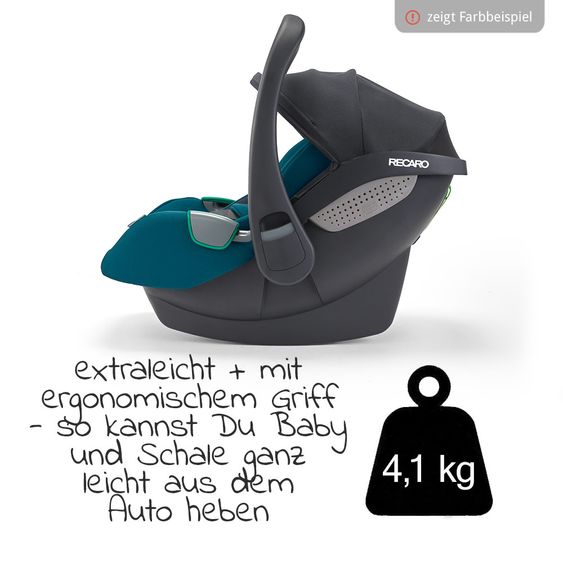 Recaro Babyschale Avan i-Size 45 cm - 83 cm / bis max. 15 Monate - Prime - Mat Black