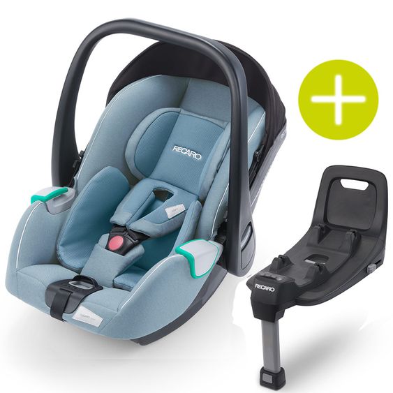 Recaro Baby car seat set Avan i-Size 45 cm - 83 cm / up to max. 15 months incl. Isofix base - Prime - Frozen Blue
