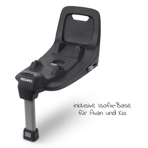 Recaro Babyschalen-Set Avan i-Size 45 cm - 83 cm / bis max. 15 Monate inkl. Isofix-Base - Prime - Mat Black