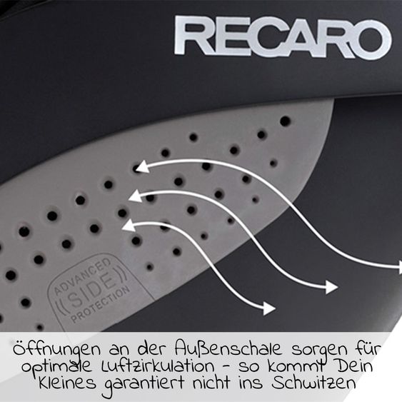 Recaro Babyschalen-Set Avan i-Size 45 cm - 83 cm / bis max. 15 Monate inkl. Isofix-Base - Prime - Mat Black