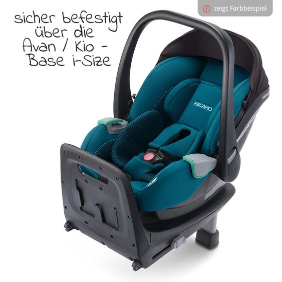 Recaro Babyschalen-Set Avan i-Size 45 cm - 83 cm / bis max. 15 Monate inkl. Isofix-Base - Prime - Mat Black