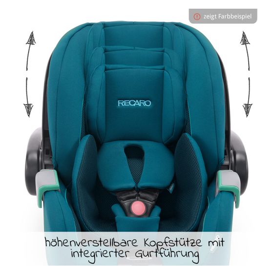 Recaro Babyschalen-Set Avan i-Size 45 cm - 83 cm / bis max. 15 Monate inkl. Isofix-Base - Prime - Mat Black