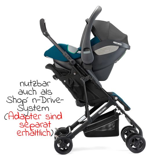 Recaro Babyschalen-Set Avan i-Size 45 cm - 83 cm / bis max. 15 Monate inkl. Isofix-Base - Select - Teal Green