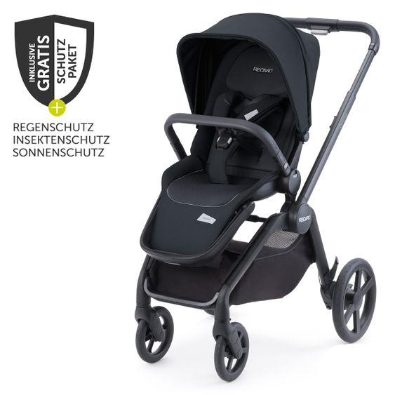 Recaro Buggy & Sportwagen Celona (bis 22 kg belastbar) + XXL Zubehörpaket - Prime - Mat Black