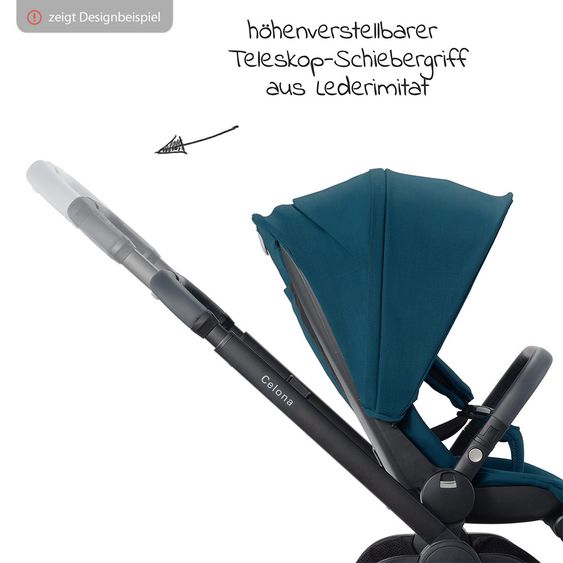 Recaro Buggy & Sportwagen Celona (bis 22 kg belastbar) + XXL Zubehörpaket - Prime - Mat Black