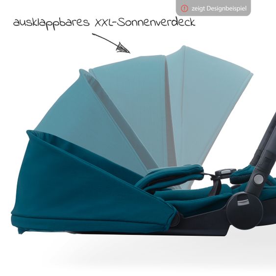 Recaro Buggy & Sportwagen Celona (bis 22 kg belastbar) + XXL Zubehörpaket - Prime - Mat Black