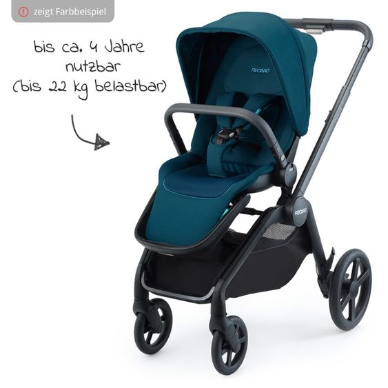 Recaro Buggy & Sportwagen Celona (bis 22 kg belastbar) + XXL Zubehörpaket - Prime - Mat Black