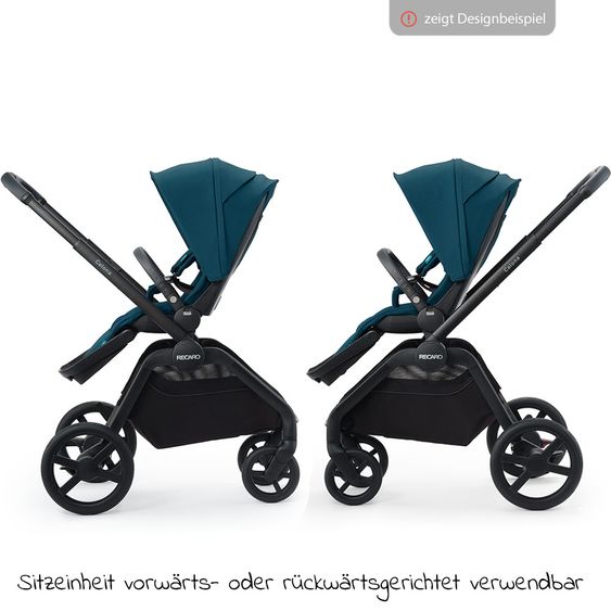 Recaro Buggy & Sportwagen Celona (bis 22 kg belastbar) + XXL Zubehörpaket - Prime - Mat Black