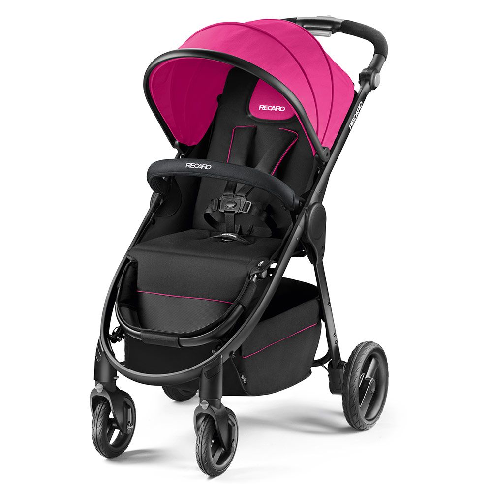 Recaro Buggy & Sportwagen Citylife inkl. Regenverdeck & Getränkehalter - Pink Black Frame